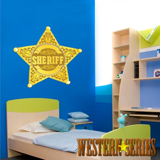 Autocollant Stickers enfant etoile sherif