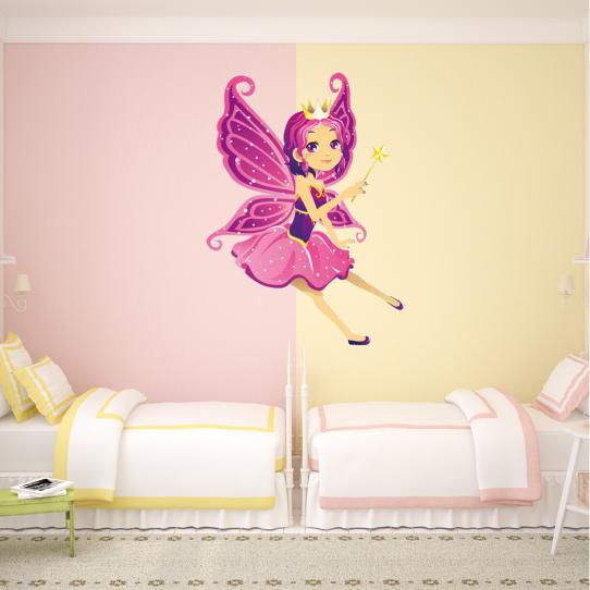 Autocollant Stickers mural enfant fee baguette magique