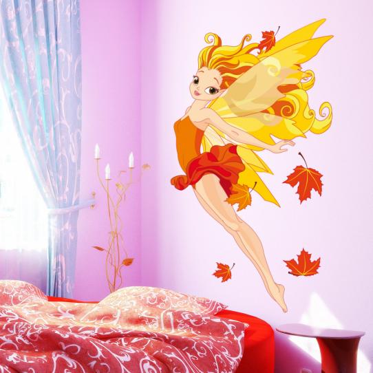 Autocollant Stickers enfant fee feuille