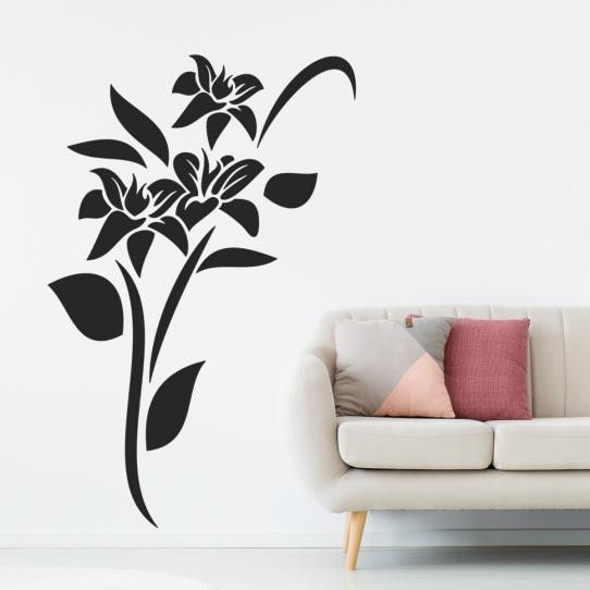 Stickers adhésif autocollant muraux mural fleur
