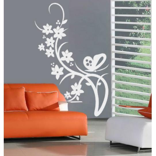 Stickers Fleur Papillon