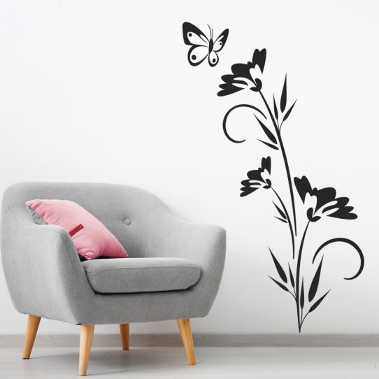 Stickers adhésif autocollant muraux mural fleur