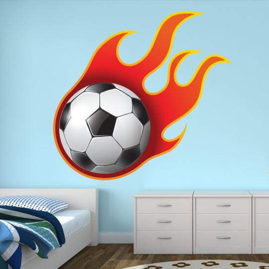 Autocollant Stickers mural ado ballon en feu