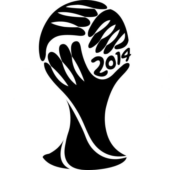 Stickers Foot Coupe du monde Brésil 2014