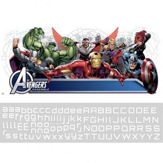 Stickers géant Avengers Prénom Marvel