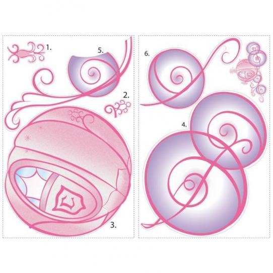 Stickers géant Carrosse de Princesse Disney