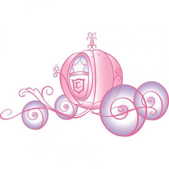 Stickers géant Carrosse de Princesse Disney