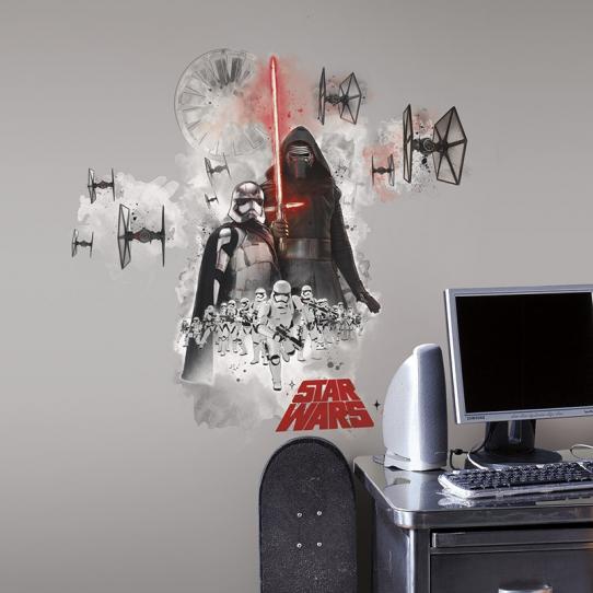 Stickers géant Star Wars Kylo Ren & Stormtroopers