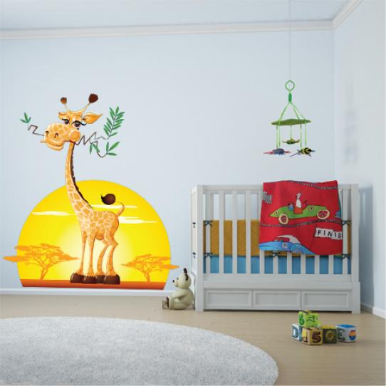 Autocollant Stickers muraux enfant girafe