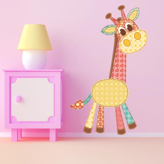 Autocollant Stickers mural enfant girafe