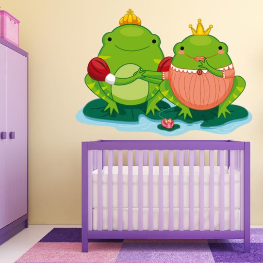 Stickers grenouille princesse