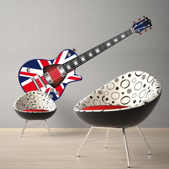 Autocollant Stickers ado guitare angleterre