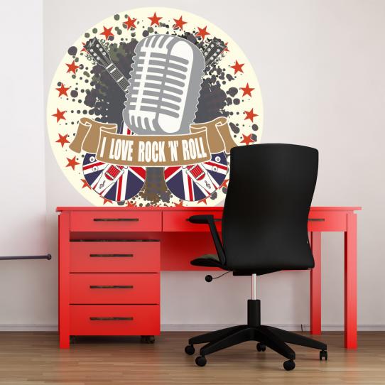 Autocollant Stickers ado i love rock'n'roll