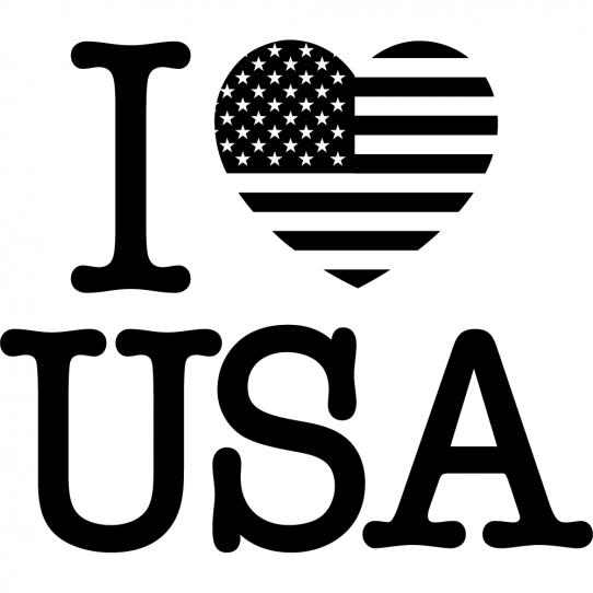 Stickers i love usa