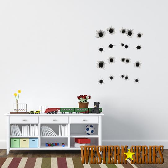 Autocollant Stickers enfant impact balles  