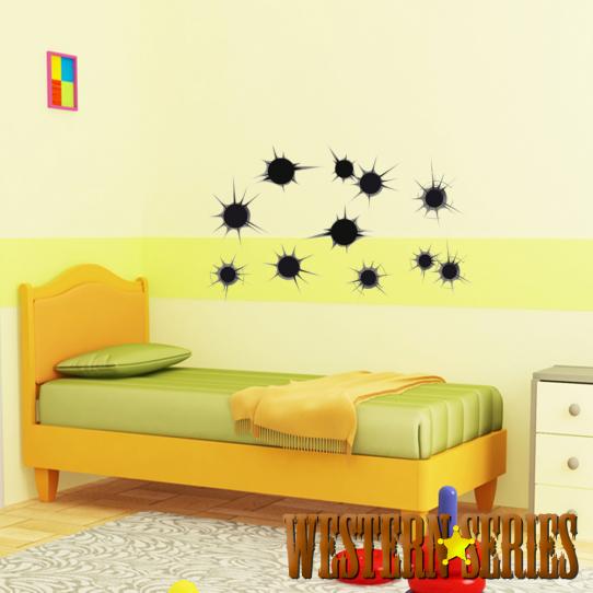 Autocollant Stickers enfant impact balles
