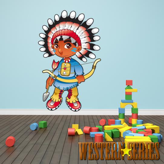 Autocollant Stickers enfant indien