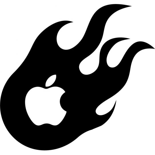 Stickers ipad 3 flaming