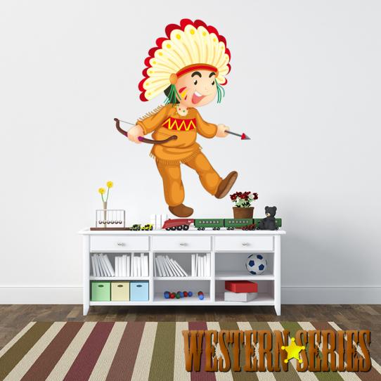 Autocollant Stickers enfant jeune indien