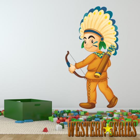 Autocollant Stickers enfant jeune indien