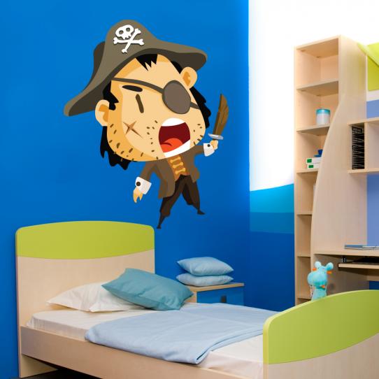 Autocollant Stickers mural enfant jeune pirate