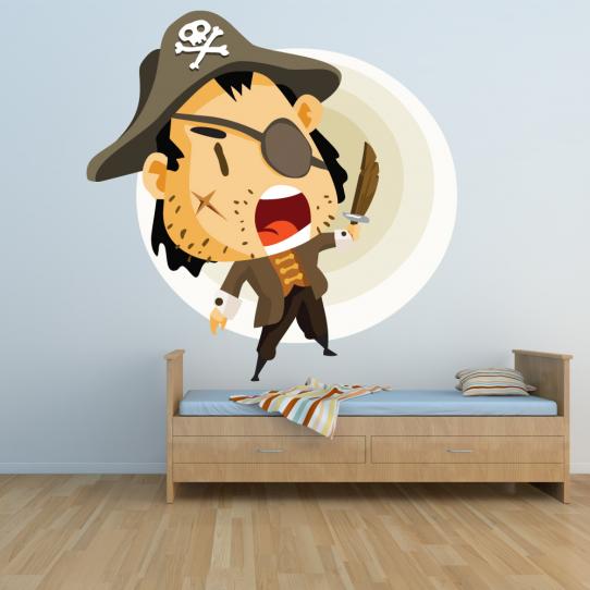 Autocollant Stickers enfant jeune pirate