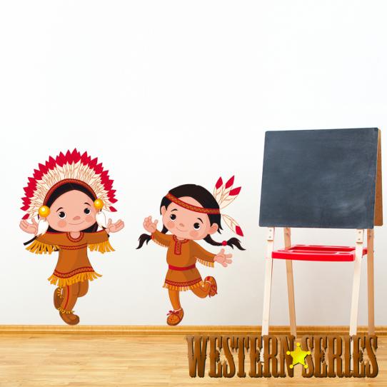 Autocollant Stickers mural enfant jeune indien