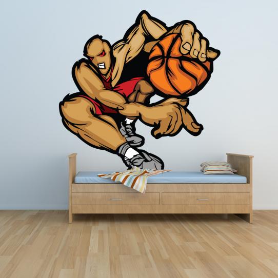 Autocollant Stickers mural ado joueur basketball