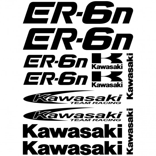 Autocollant - Stickers Kawasaki ER-6n - sticker adhesif moto casque quad cross
