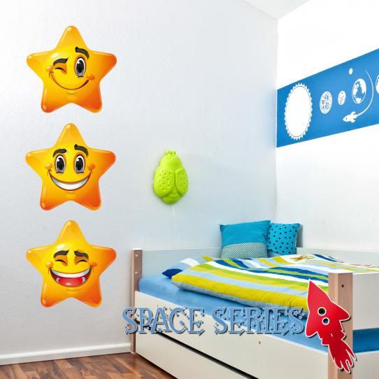 Autocollant Stickers muraux enfant kit 3 étoiles