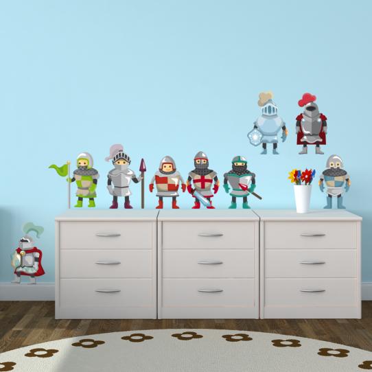 Autocollant Stickers enfant kit 9 chevaliers