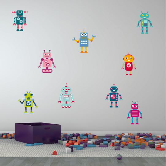 Stickers kit 9 robots