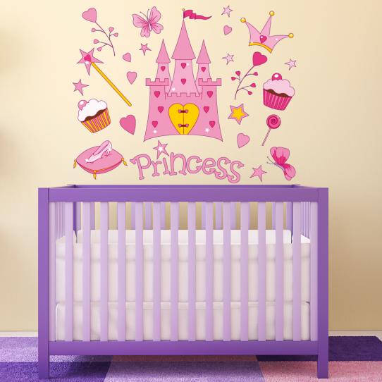 Autocollant Stickers enfant kit accesoires princesse