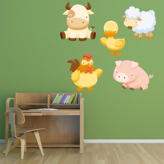 Autocollant Stickers enfant animaux de la ferme