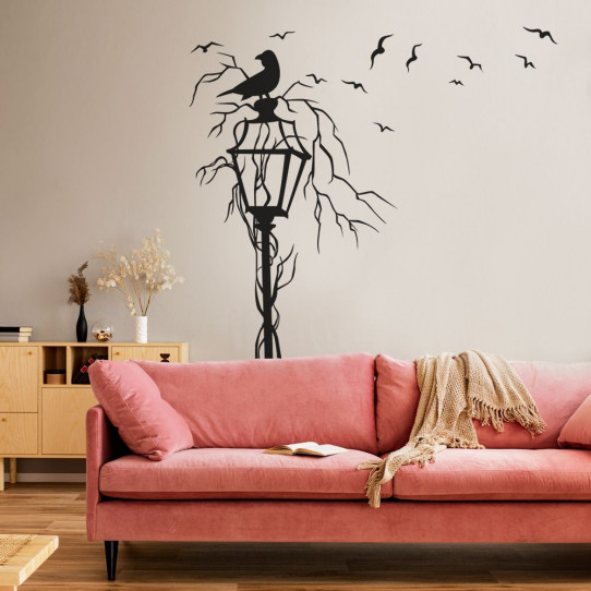 Stickers lampadaire oiseaux