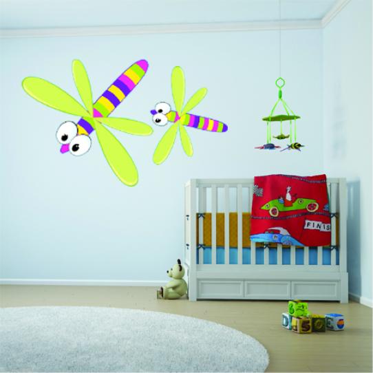 Autocollant Stickers enfant libellule