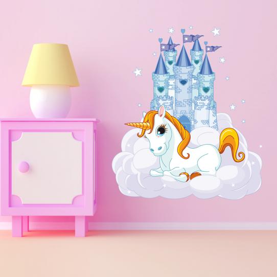 Stickers Licorne Château