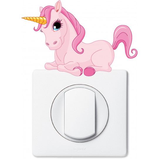 Stickers licorne pour prise et interrupteur