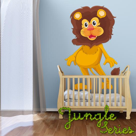 Autocollant Stickers muraux enfant lion