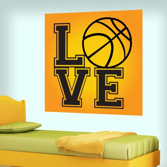 Autocollant Stickers ado love basketball