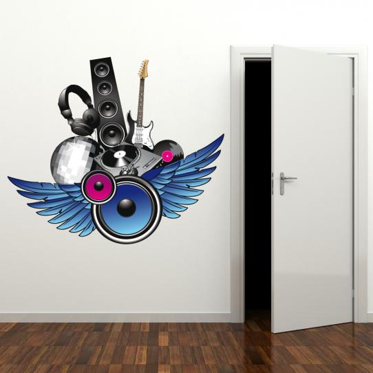 Autocollant Stickers ado accessoires musique