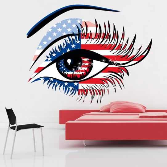 Autocollant Stickers ado oeil usa