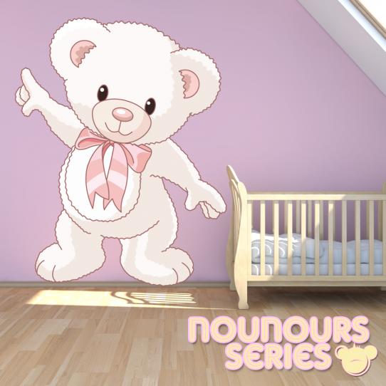Autocollant Stickers enfant ourson leve le doigt