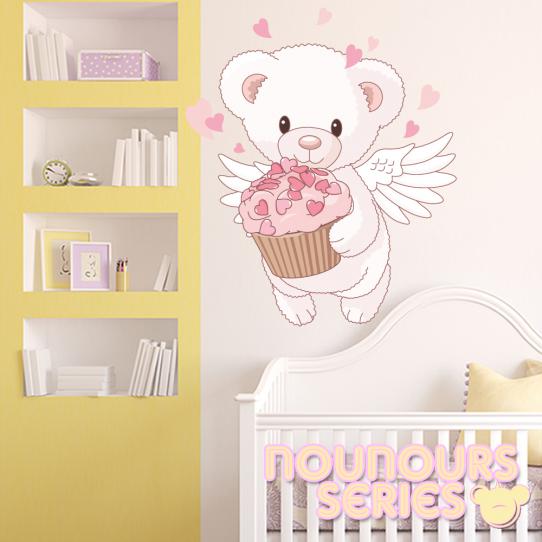 Autocollant Stickers enfant ourson amoureux