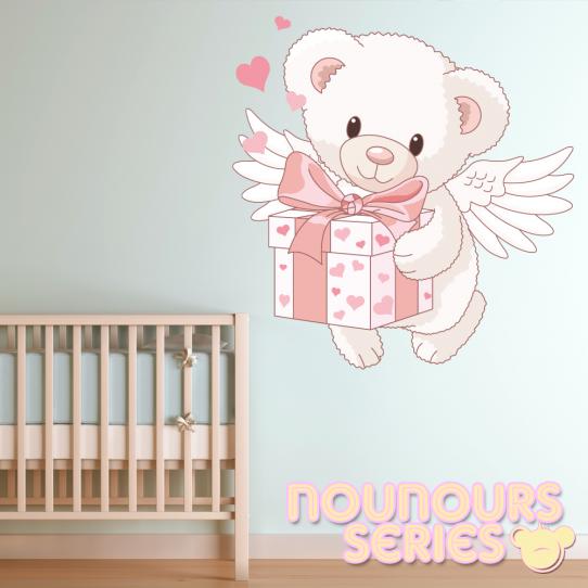 Autocollant Stickers mural enfant ourson cadeau