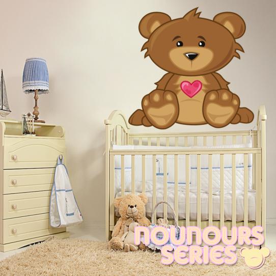 Autocollant Stickers enfant ouron petit coeur
