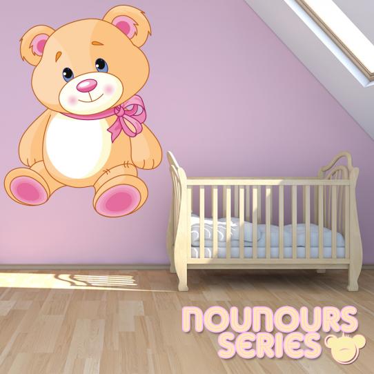 Autocollant Stickers enfant ourson rougie