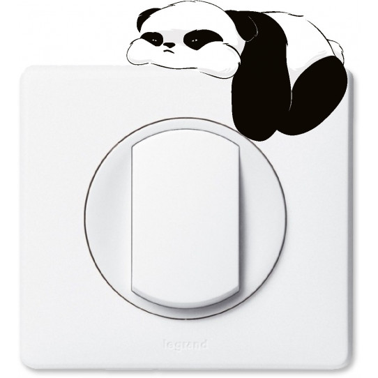 Stickers panda pour prise et interrupteur