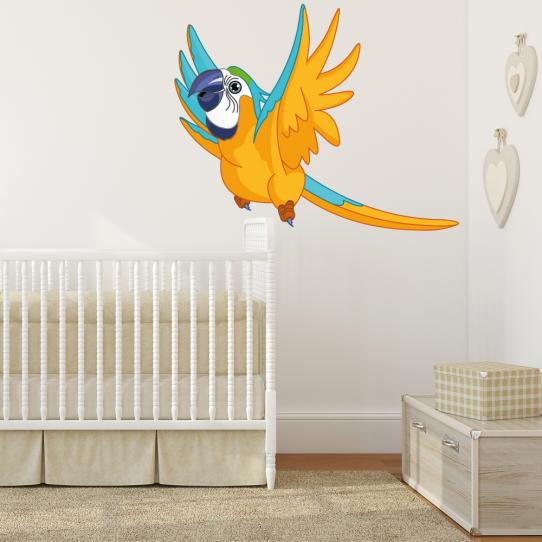 Autocollant Stickers enfant perroquet