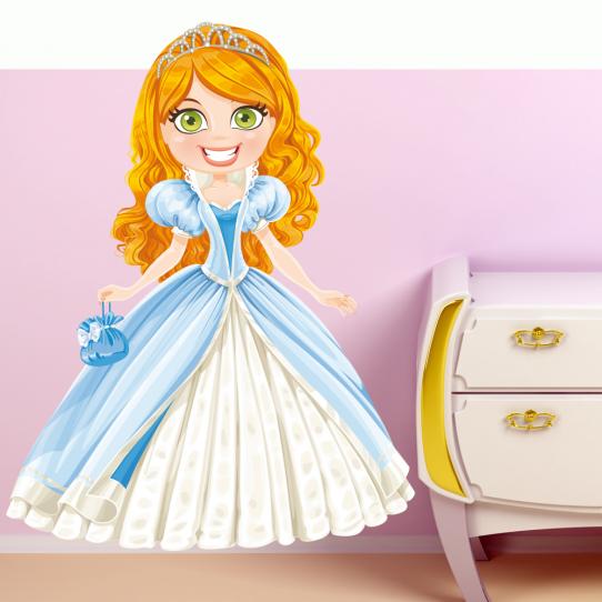 Autocollant Stickers mural enfant petite princesse